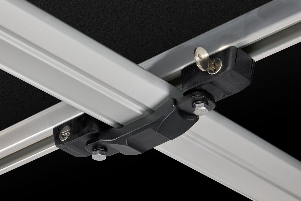 Thule Widesky lockable mounting brackets roof rack installation