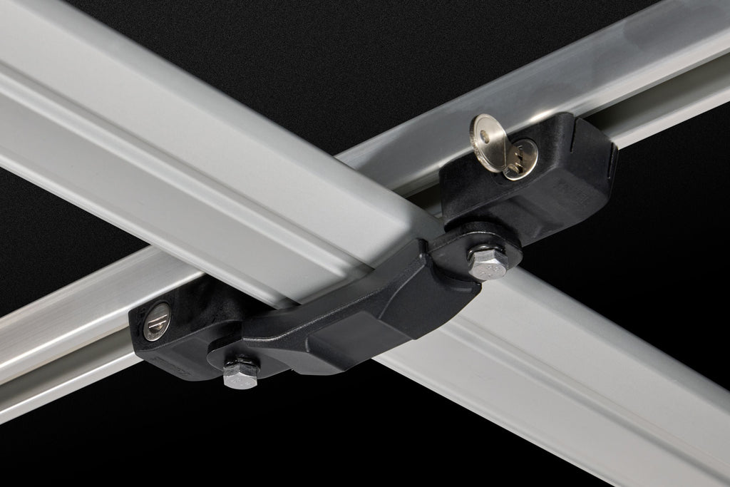 Thule Widesky lockable mounting brackets roof rack installation