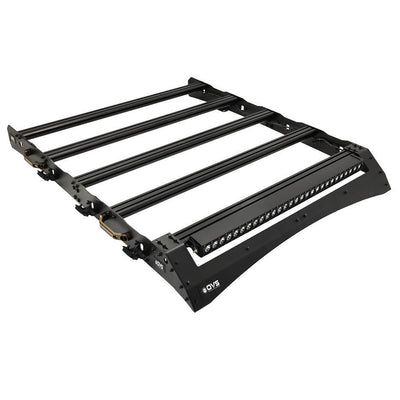 Ruff Rax 2021-2026 Ford F-150 roof rack three-quarter view showing full aluminium platform
