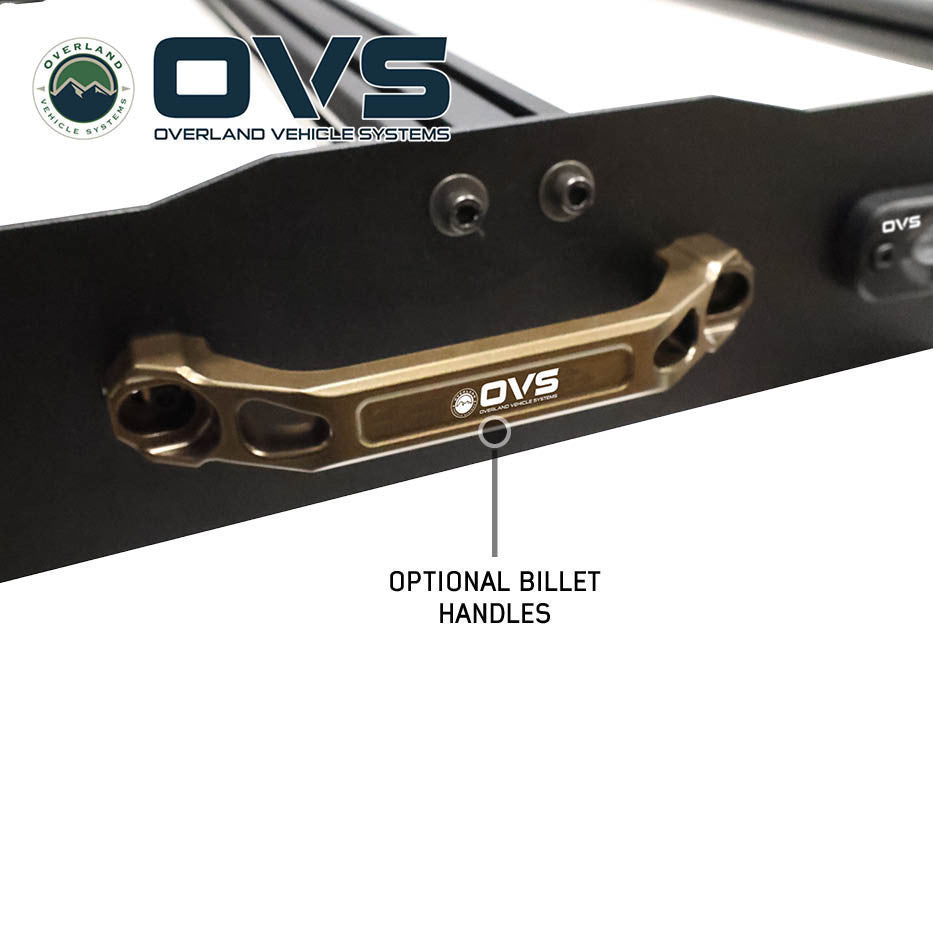 Ruff Rax 4Runner roof rack billet grab handle detail