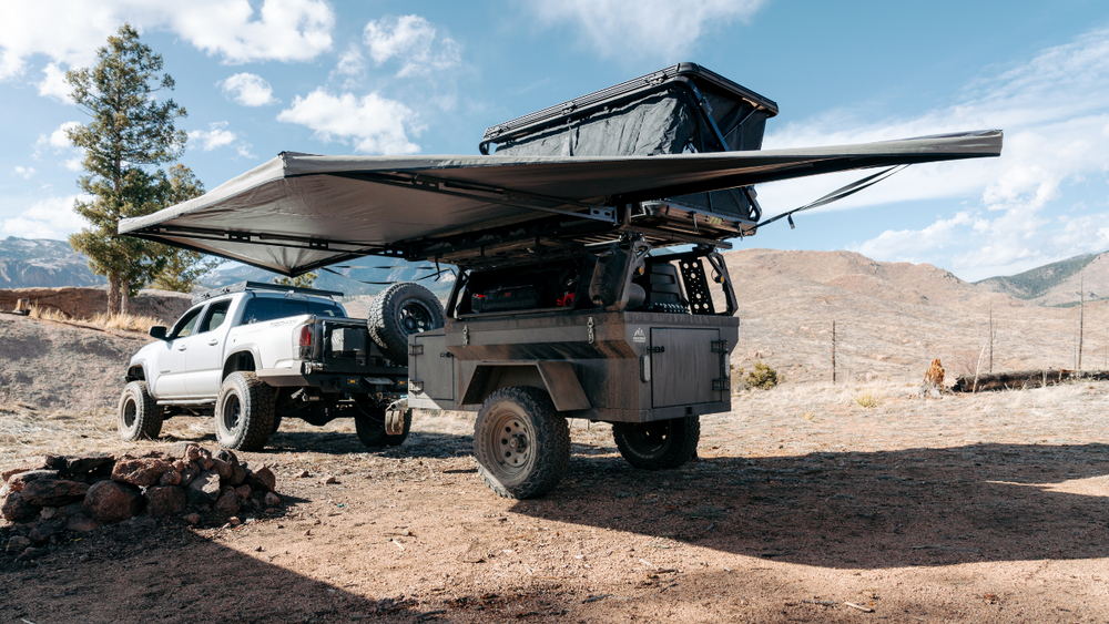 FSR 180 Degree Awning Mounted On An Off Road Trailer