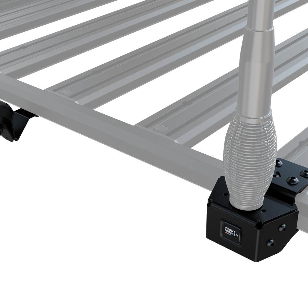 Slimline 3 antenna mount fitted to roof rack side profile
