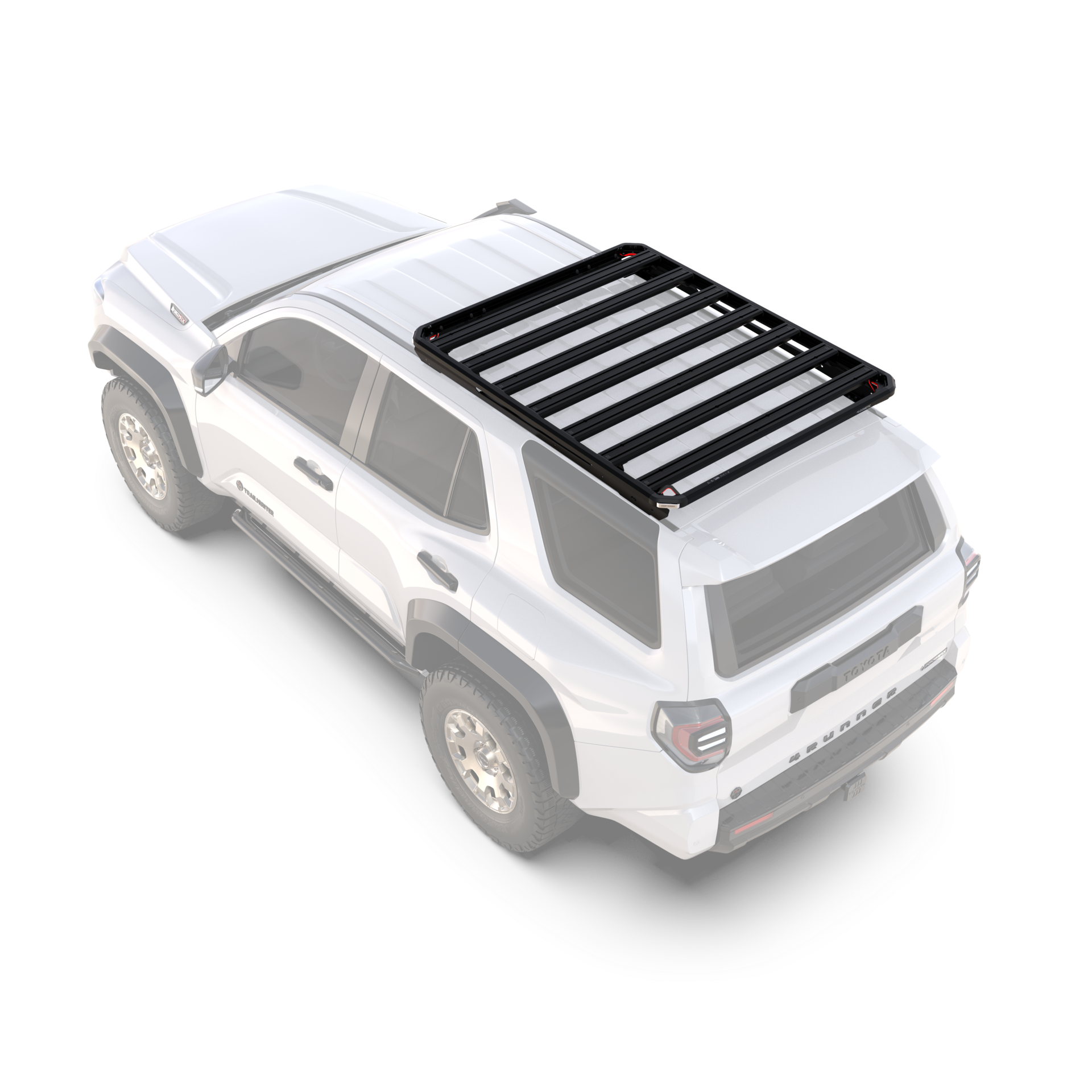 Front Runner Slimline 3 roof rack on a Toyota 4Runner viewed from above showing the slat layout