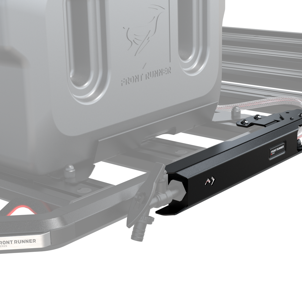 Tap extension bracket mounted to Slimline 3 rack side profile