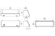GearPOD HD technical drawing showing dimensions and 48 gallon storage