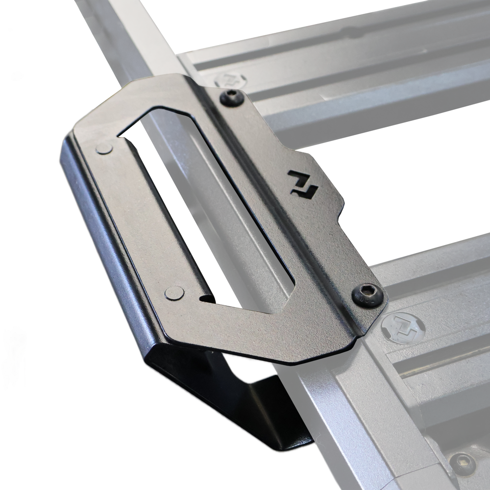 Slimline 3 grab handle mounted to roof rack side profile