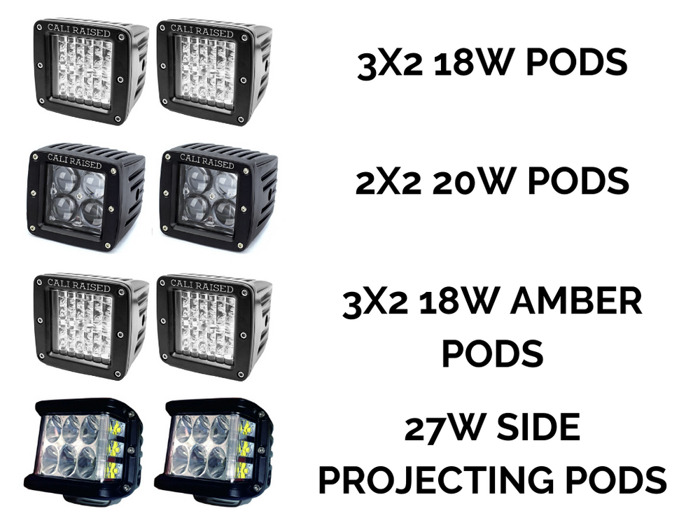 Cali Raised Low Profile Ditch Light Brackets Kit For 2016-2023 Toyota Tacoma