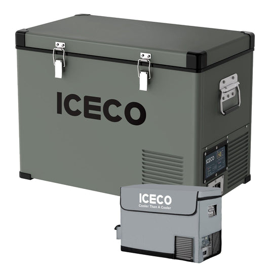 ICECO VL45 olive portable fridge slide mount installation