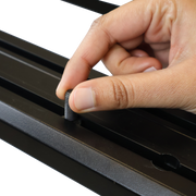 Slimline 3 roof rack concealed wiring channel and corner pass-through detail