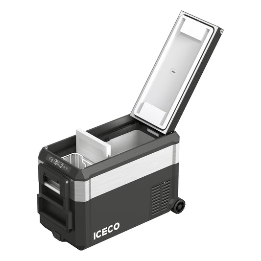 ICECO JP Pro wheeled portable fridge 40 degree tilt anti-vibration
