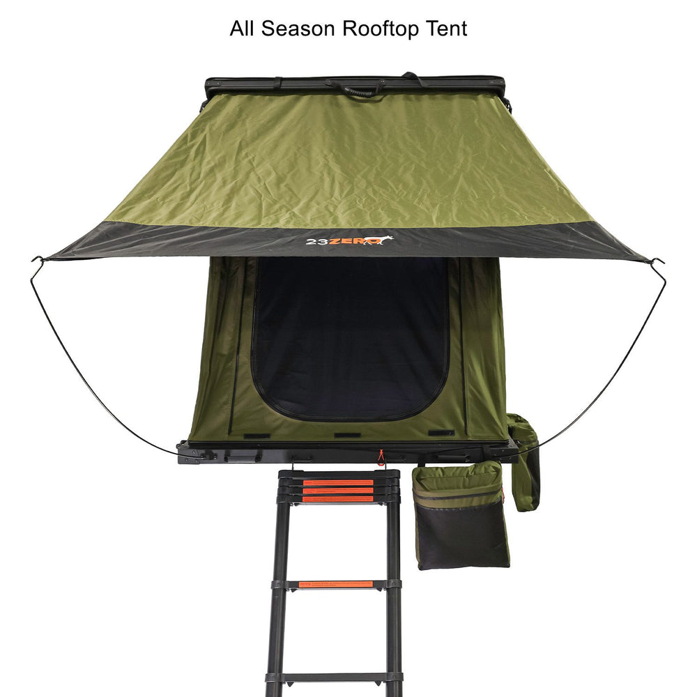 23Zero Kabari SuperFly hybrid wedge rooftop tent deployed straight forward