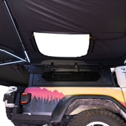 23Zero Onyx 270 side pass-through zippered access opening to rooftop tent