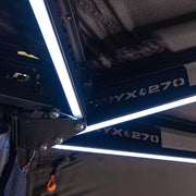 Onyx 270 awning trussed arm with 23Zero Onyx 270 logo branding