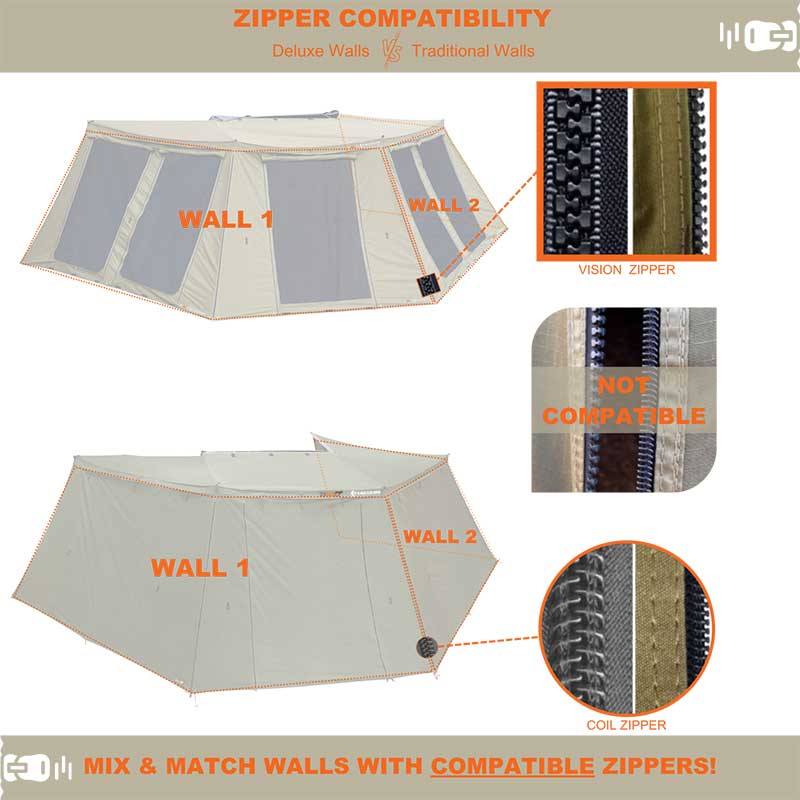 23Zero Peregrine 270 Deluxe Awning Walls – Off Road Tents