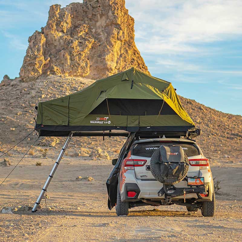 23Zero Walkabout 56 2.0 Roof Top Tent In Subaru Crosstrek 