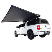 OVS XD Nomadic Self-Deploying 90 Degree Awning deployed three-quarter low hero shot