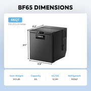 ICECO BF Series built-in fridge freezer interior compartment layout