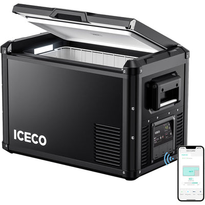 ICECO VL35ProS steel fridge freezer interior wire basket detail