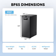 ICECO BF Series dual compartment fridge and freezer zones