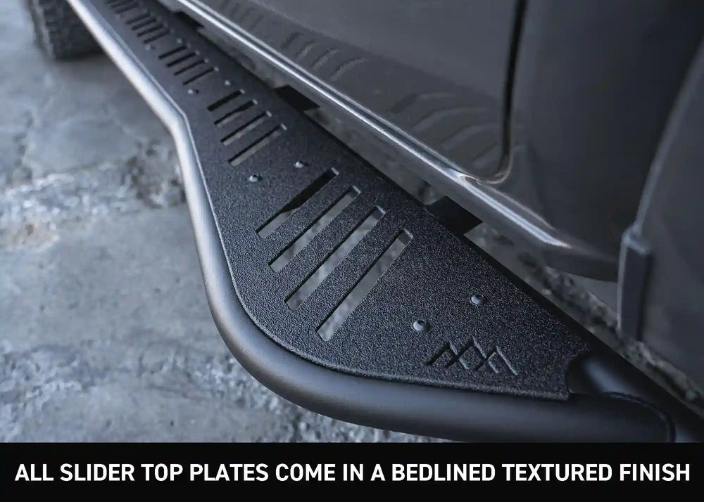 Textured finish on aluminum top plate