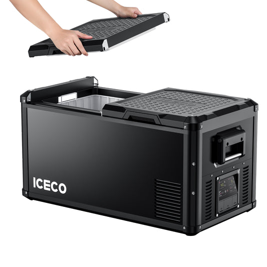 ICECO VL75ProD heavy duty dual zone fridge interior compartments