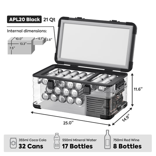 ICECO APL Series portable aluminum freezer side profile