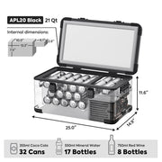 ICECO APL Series portable aluminum freezer side profile