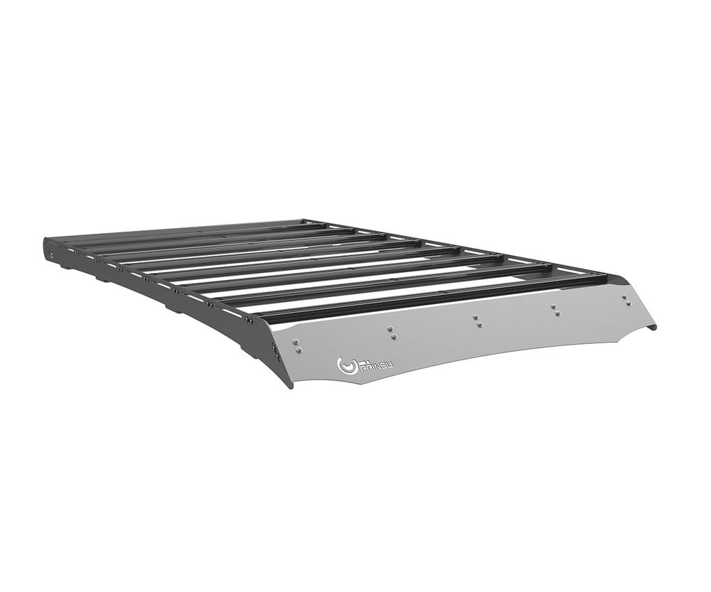 3rd Gen Highlander Prinsu Original roof rack overhead view showing T-slot crossbars