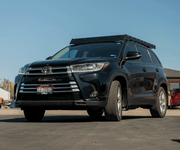 Prinsu Highlander roof rack rear angle showing aerodynamic wind deflector