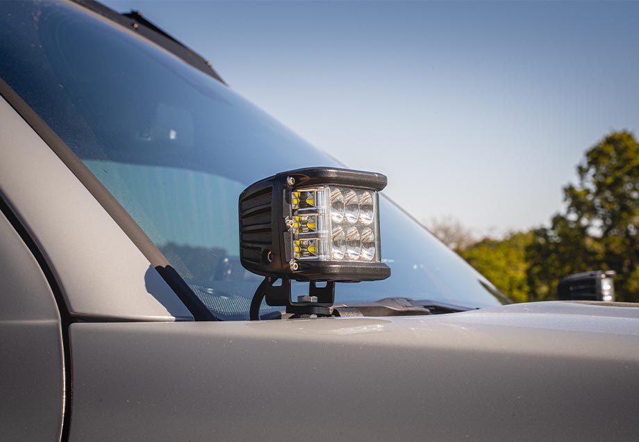 Cali Raised Low Profile LED Ditch Light Brackets Kit For 2010-2024 Toyota 4Runner