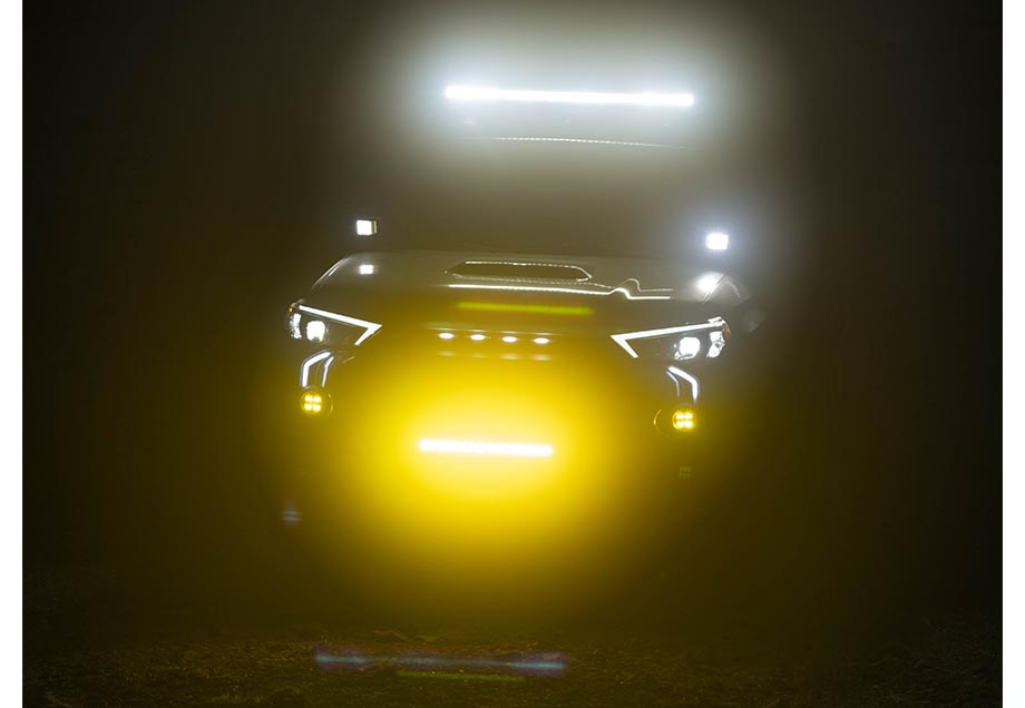 Cali Raised Low Profile LED Ditch Light Brackets Kit For 2010-2024 Toyota 4Runner