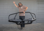 One-hand lift demonstrates 86 lb total weight