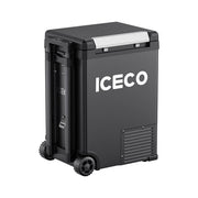 ICECO IPT20 pickup truck freezer wheels and pull handle detail
