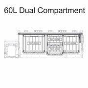 60L Dual-Zone Drawer Refrigerator & Freezer