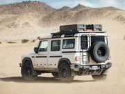 Leitner Designs ACS Roof Rack 3/4 Platform Ineos Grenadier 2024+ driving over sand road