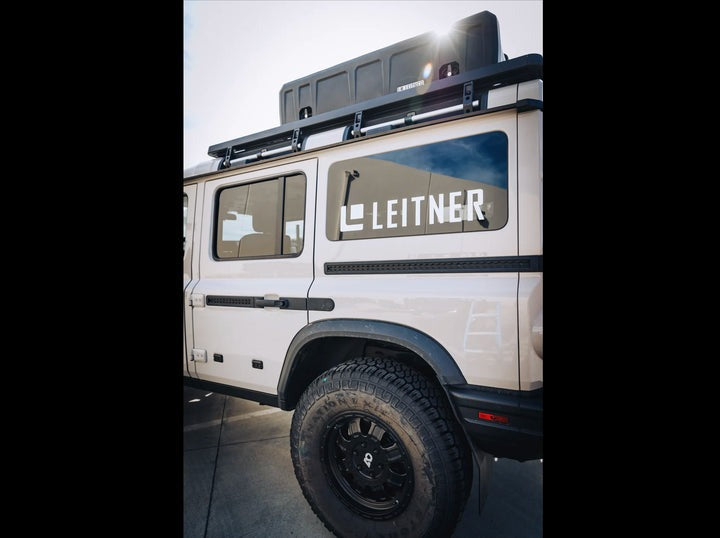 Leitner Designs ACS Roof Rack 3/4 Platform Ineos Grenadier 2024+ view from behind