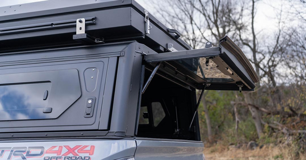 Alu-Cab Contour Canopy with Side Windows For Toyota Tacoma 2016-2023 5' Short Bed 