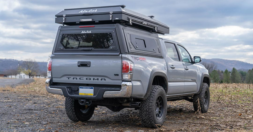 Alu-Cab Contour Canopy with Side Windows For Toyota Tacoma 2016-2023 5' Short Bed 