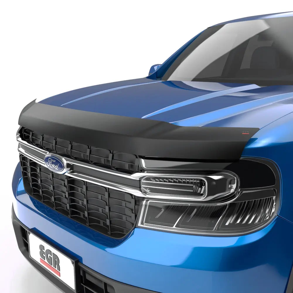 Close up view of the EGR Superguard Hood Guard For Ford Maverick