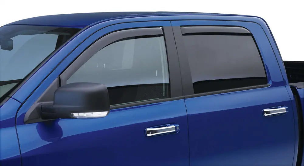 Image of EGR Windows Visors mounted on a Toyota Tacoma Crew Cab