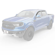 Image showing EGR In-Channel Matte Black Window Visors Mounted on Ford Ranger 