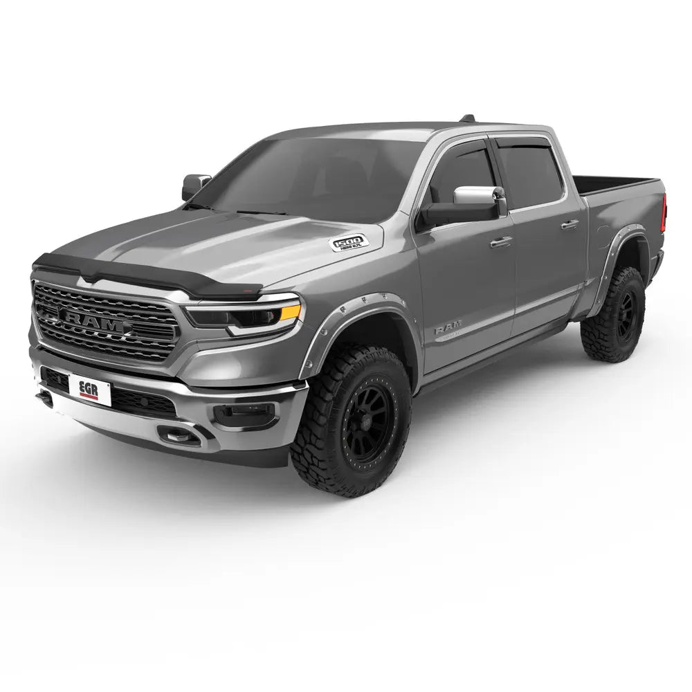 Full Image of EGR In-Channel Window Visors Mounted on RAM 1500 Crew Cab
