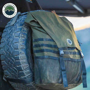 Overland Vehicle Systems Extra Large Trash Bag Tire Mount - #16 Waxed Canvas Universal