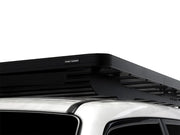 White Montero with Front Runner rack close up