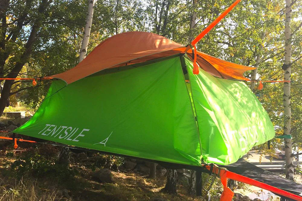 Multiple Tentsile tent walls used in the forest
