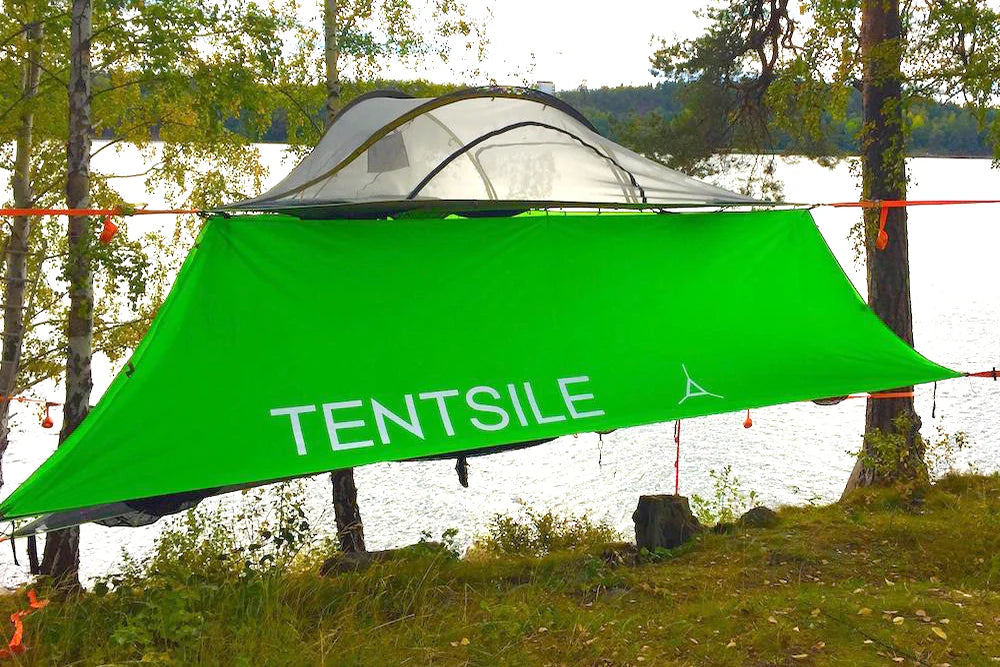 Forrest green trapezium tent walls 