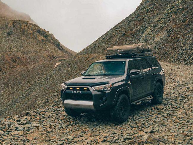 5th gen 4runner roof rack with a roof top tent installed