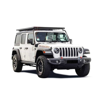 Front Runner Slimline II Extreme Roof Rack Kit For Jeep Wrangler JL 4 Door (2017-Current) Hero View