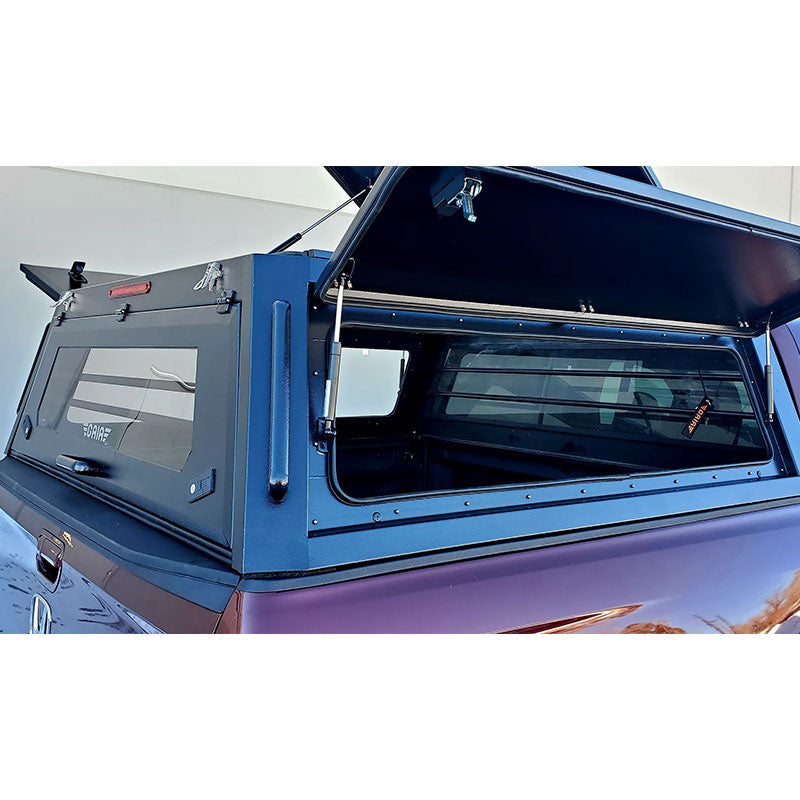 GAIA Campers Honda Ridgeline Truck Cap - 2017+ back door detail view