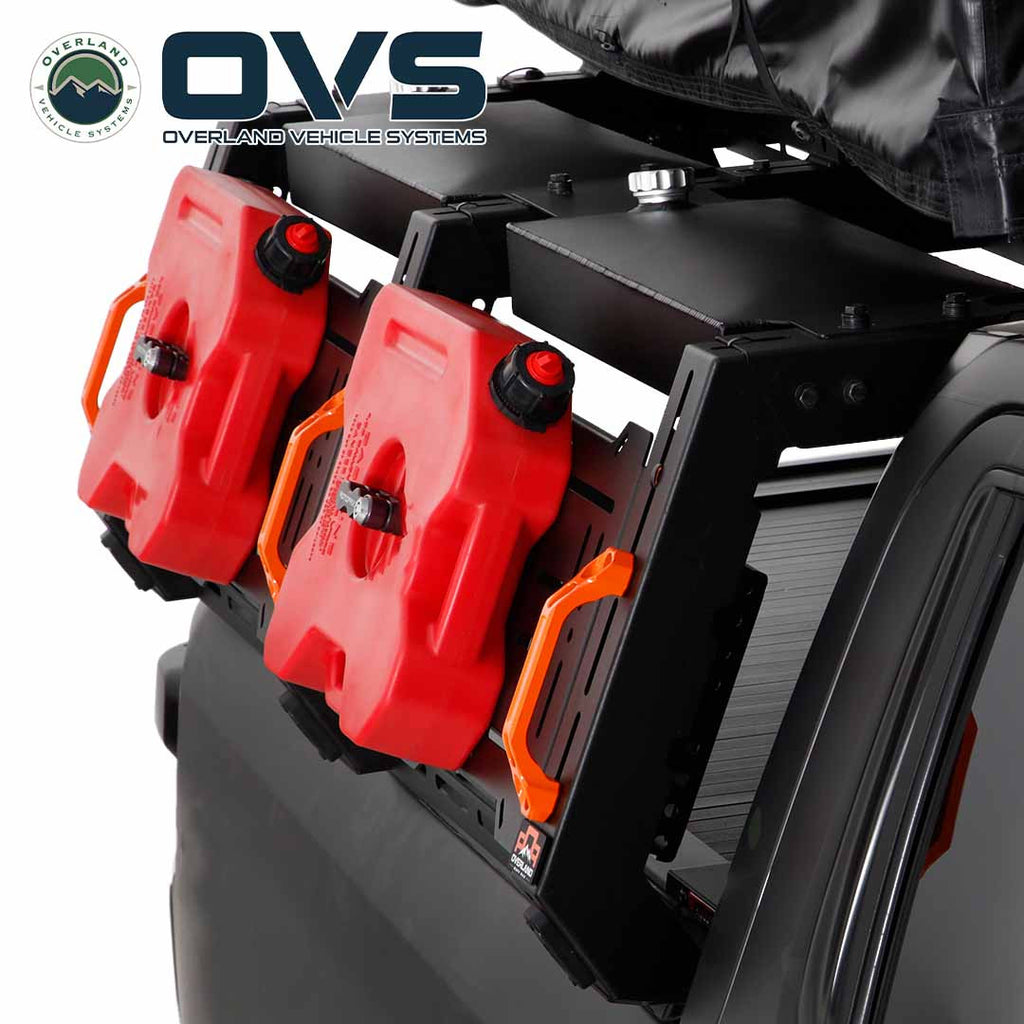 Ruff Rax Silverado Sierra 2500 3500 bed rack front view on truck showing crossbar span